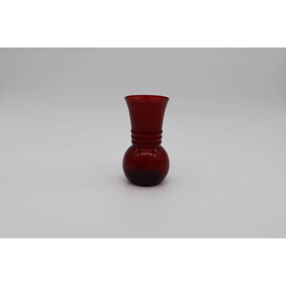 Anchor Hocking Ruby Red Vase Tall Bud Vase